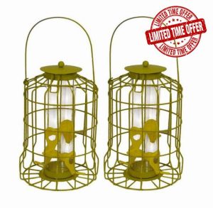 Squirrel Proof Hanging Wild Bird Seed Feeder (Pack of 2)