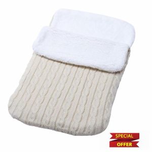 Wifgmjy Baby Fleece Swaddle Blanket Newborn Baby Swaddle Wrap Infant Winter Warm Knitted Swaddle Baby Girls Boys Stroller Baby Accessorie