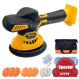 Cordless Car Buffer Polisher for Dewalt 18V Battery with 6 Variable Speed Orbital Polisher Power Polisher for Car Detailing Polishing Waxing (Tool Only)