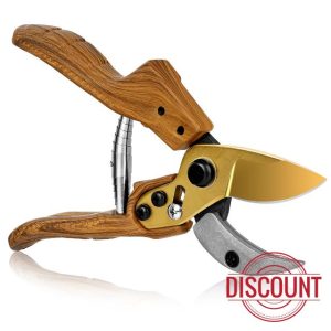 PTUI Secateurs Pruning Scissors - Premium Titanium Garden Secateurs Professional Bypass Pruning Shears for Plants