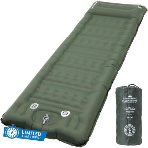 Sleeping Pad - Inflatable With Pillow And Foot Pump