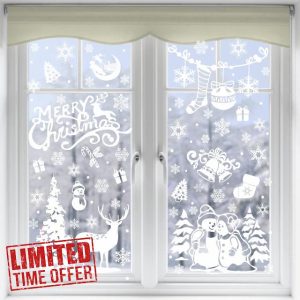 VEYLIN Xmas Window Clings Decoration