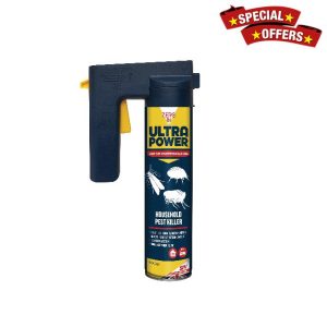 Zero In Ultra Power Household Pest Killer - 600 ml Trigger Aerosol Indoor Use Professional Strength Long-Lasting Protection Kills Fleas
