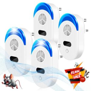 Ultrasonic Pest Repeller 4 Pack - Powerful Mouse Repeller Plug in Pest Control - Ultrasonic Rat Repellent- Electronic Mosquito Repellent - Ideal for Mice