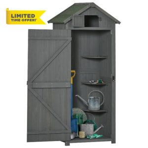 Outsunny Wooden Garden Shed