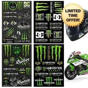 Ndiaen Helmet Stickers 4 Pcs Motorbike Stickers