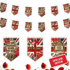 18 PCS Lest We Forget Bunting