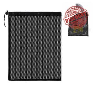 1 Pack Pump Bag Pond Pump Filter Mesh Bag Pump Barrier Bag 12" x 15.7" Pond Filter Mesh Bag with Drawstring Large Pump Nylon Mesh Bag Black Media Bag Household Water Pump Filter Accessories