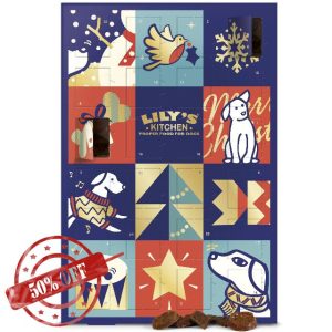 Lily’s Kitchen Christmas Dog Advent Calendar with Natural Ingredients - Adult Advent Calendar for Dogs with Meaty Treats