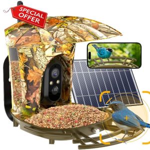 Smart Bird Feeder with Camera+7W Solar Panel
