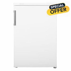 Hisense RL170D4BWE Freestanding 56cm Under Counter Fridge - 132 litre capacity - Auto Defrost - Reversible Door - White - E Rated            [Energy Class E]