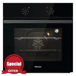 Hisense BI62020ABGUK - Built-in 60L Electric Single Oven - Black - 530x595x595 mm (DxWxH) - A Rated