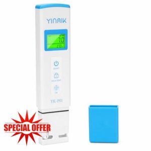 pH Meter YINMIK Digital pH Tester Professional pH Test Kit with Horizontal Display pH & Temp Water Quality Tester Acidity & Alkalinity Tester for Drinking Water Pool Hydrogen Aquarium Pond Hydroponic
