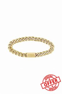 BOSS Jewelry Men's CHAIN FOR HIM Collection Chain Bracelet Yellow gold - 1580403M