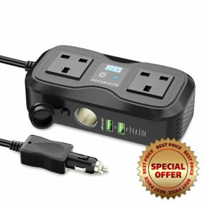 AUCARAUTO 7 in 1 Car Power Inverter 12V to 240V / 230V Converter