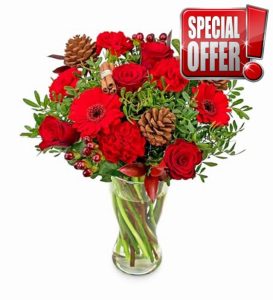 Christmas Bouquet - Bouquet of Flowers - Christmas Flowers - Fresh Flowers - Ocassional Flowers - Christmas Treat - Flowers - Gifts - Festivity Bouque
