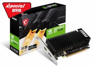 MSI GeForce GT 1030 4GHD4 LP OC Gaming Graphics Card - 4GB GDDR4