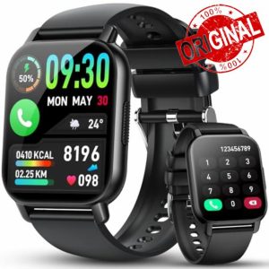 Smart Watch for Men Women Answer/Make Calls - 1.85" HD Full Touch Fitness Watch with Heart Rate Sleep Monitor - Step Counter - 112+ Sports Activity Trackers- IP68 Waterproof Smartwatch for Android iOS