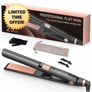 Hair Straightener Flat Iron for Woman - 1 inch Hair Straightener Iron for Shiny Hairstyle,Ceramic Floating Plates
