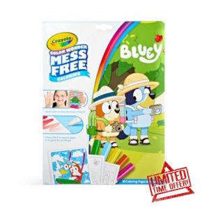 CRAYOLA Color Wonder - Bluey Colouring Mess-Free Book (Includes 18 Colouring Pages & 5 Magic Color Wonder Markers)