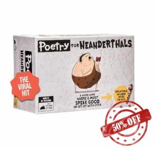 Poetry for Neanderthals by Exploding Kittens - 2+ Players - Ages 7+ - 15 Minutes to Play - Competitive Word Guessing Game - Party Game