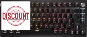 Corsair K65 PLUS WIRELESS 75% RGB Hot-Swappable Mechanical Gaming Keyboard – Pre-Lubricated MLX Fusion Tactile Switches – Dual-Layer Sound Dampening – PBT Keycaps – QWERTY UK – Black