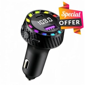 FM Bluetooth Transmitter Car Fast Charger USB C