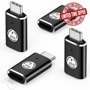 MoKo Lightning Female to USB C Male Adapter 4 Pack