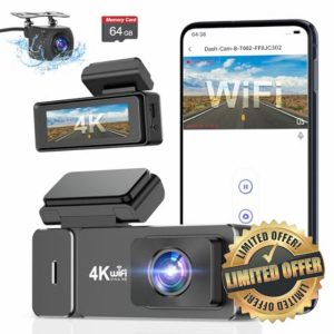 Dash Cam Front and Rear 4k+1080P