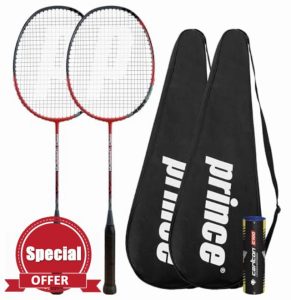 Prince Pro Warrior Graphite Badminton Racket Twin Set
