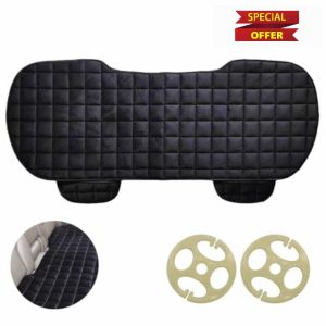Beapkins Universal Rear Car Seat Covers Protector Car Seat Plush Pad Soft Rear Car Seat Mat Non-Slip Pad Flocking Cloth Cover Rear Bench Car Seat Cover for 5-Seat Car Interior Accessories