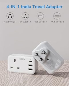 MSCIEN India Type D Travel Plug Adapter