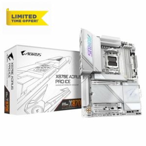 GIGABYTE X870E AORUS PRO ICE Motherboard - Supports AMD Ryzen 9000 CPUs