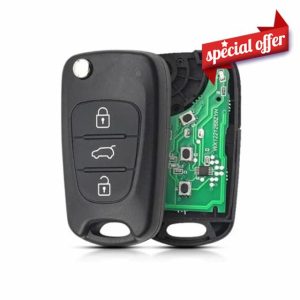 Lizbn 3 Buttons Hyundai Remote Control Key Fob Folding Hyundai i30 Replacement Key Fob Kia Sportage Key Cover for Hyundai i20 i30 i35 Kia K2 K5 Sorento Sportage Elantra with Blade 433MHz ID46 Chip