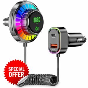 ETELIAR Bluetooth 5.3 FM Transmitter Car Adapter