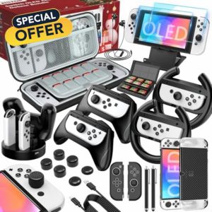 HSTOP 27 in 1 Switch OLED Accessory Kits Compatible with Nintendo Switch OLED
