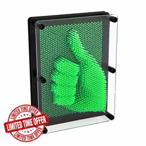 Global Gizmos 48109 Glow in the Dark Pin Art Impression Toy/Ideal for Home and Office/Novelty Fun Gift / 3D Fun Desktop Sculpture Gadget/Classic Retro Game / 18cm x 13cm