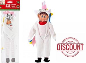 PMS Elves Behaving Badly Elf Doll Dress Up Outfit Christmas Novelty Accessory Unicorn Costume