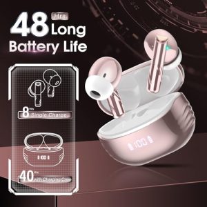 Stereo Sound Bluetooth 5.4 Headphones in Ear With 4 ENC Noise Cancelling Mic