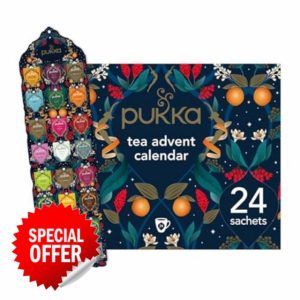 Pukka Herbs | Advent Calendar 2024 Organic Tea Selection | Ideal Secret Santa Christmas Gifts Idea For Women & Men | Perfect For Tea Enthusiasts | 24 Delightful Black/Green/Herbal Infusion Tea Bags