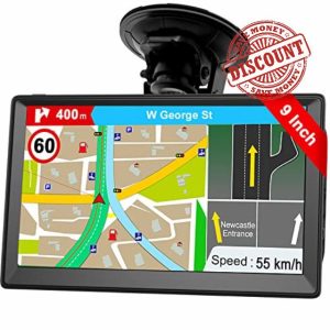 GPS Navigation Sat Nav for Truck - Jimwey 9 Inch Satnav 2024 UK EU Map GPS Navigator for Cars Lorry with Voice Guidance and Speed Camera Warning
