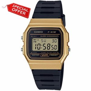 Casio Unisex Watch in Resin/Acrylic Glass with Date Display and LED Light - Water Resistance & Alarm