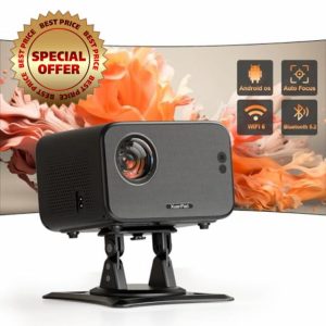 [Auto Focus & Android System] Smart Projector 4K Support