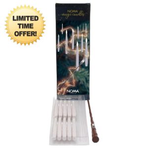 Noma Magic Candles with Wand Remote : Battery: 10x Hanging Candles - White