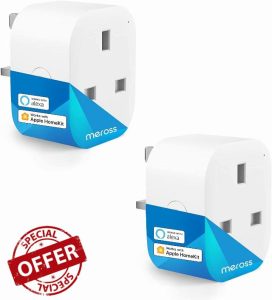 Mini meross MSS110 Smart Plug - WiFi Plugs Compatible with HomeKit
