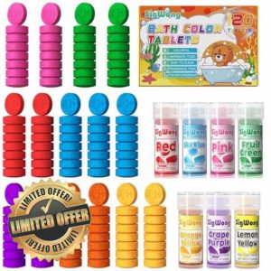 Bath Colour Tablets for Kids - 120 Count Food Grade Ingredients Kids Bath Bombs