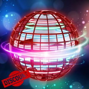 Amplelife 2024 Flying Ball Toys - Hover Ball Flying Orb Hand Controlled Mini Drone for Kids Boomerang Ball with RGB Lights Magic Flying Space UFO Gifts for Kids Adults Outdoor Indoor (Red)
