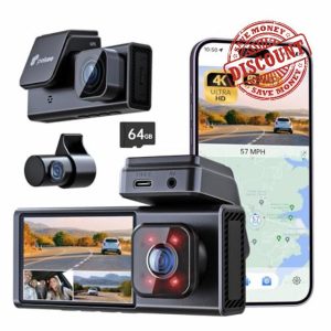 Pelsee P2T 4K 3 Channel Wi-Fi Dash Cam
