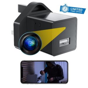 WENSEN Spy Camera 1080P HD WiFi Hidden USB Charger Wireless Indoor Secret Camera Mini Nanny Spy Cam Home Security Surveillance Camera Small Monitoring Camera with Motion Detection Remote App Control