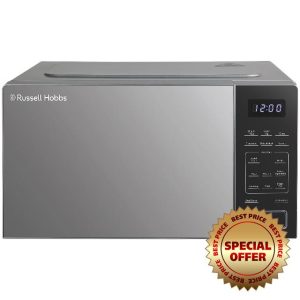 Russell Hobbs Touch Control Digital Solo Microwave 20L 800W in Silver with 10 Power Levels